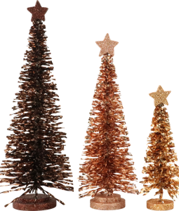 4360 TREES GLITTER GROVE S/3